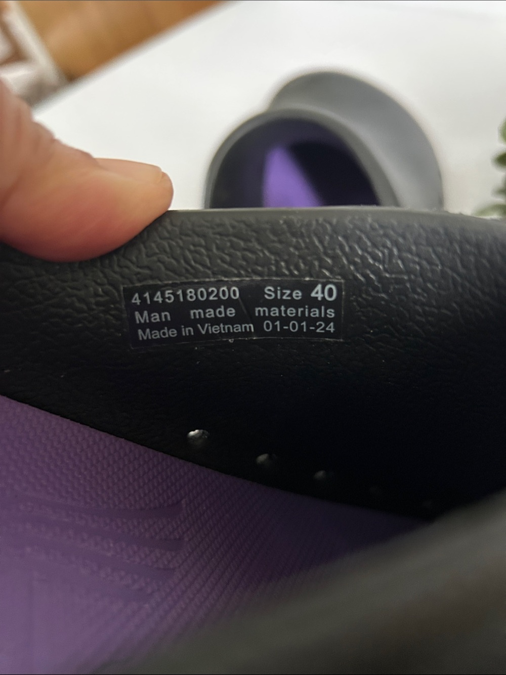 Dansko Black Clogs with Purple Insole - Picture 10 of 10